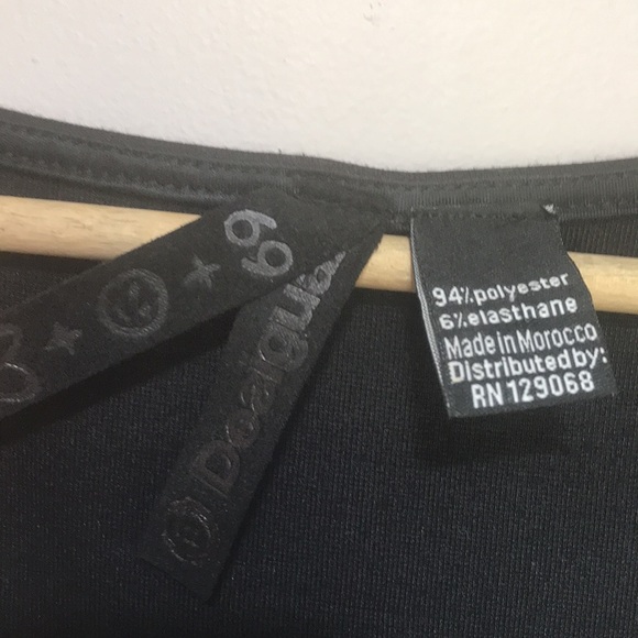 Desigual black and white peplum mini dress M - Picture 11 of 16